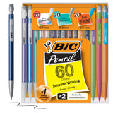 BIC Variety Pack, Assorted Sizes, 0.5mm, 0.7mm, 0.9mm, 60-Count, Refillable Design for Long-Lasting Use BIC
