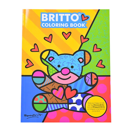 Britto Coloring Book for Adults & Teens – Cute Animal Characters, Easy Large-Print Pages, Stress-Relief & Mindful Relaxation Art Therapy Britto
