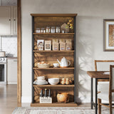 Tribesigns 6-Tier Tall Bookshelf, 71" Industrial Bookcase with Metal Frame, Freestanding Open Storage Shelves for Home Office, Living Room, Bedroom Tribesigns