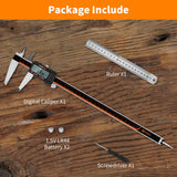 HARDELL Digital Caliper 12 Inch, Stainless Steel Caliper Measuring Tool with Large LCD Screen, Auto-Off Feature, Inch/Millimeter, Electronic Vernier Caliper for DIY, Jewelry, Parts,3D Printing HARDELL