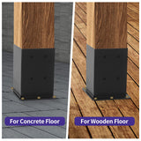 Nrspp 4x4 Post Base, 6 Sets Post Anchor, (Inner Size 3.5"x3.5") Black Metal Powder-Coated Deck Post Base Support for Outdoor Fence,Mailbox,Pergola Brackets Fence Kit Nrspp
