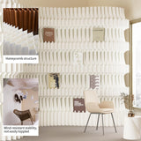Folding Paper Room Divider Bookshelf with 3 Tier Storage Shelves, Portable DIY Decorative Privacy Screens Partition Wall for Space Separation/Home/Office/Library/Exhibition HELLOPAPO