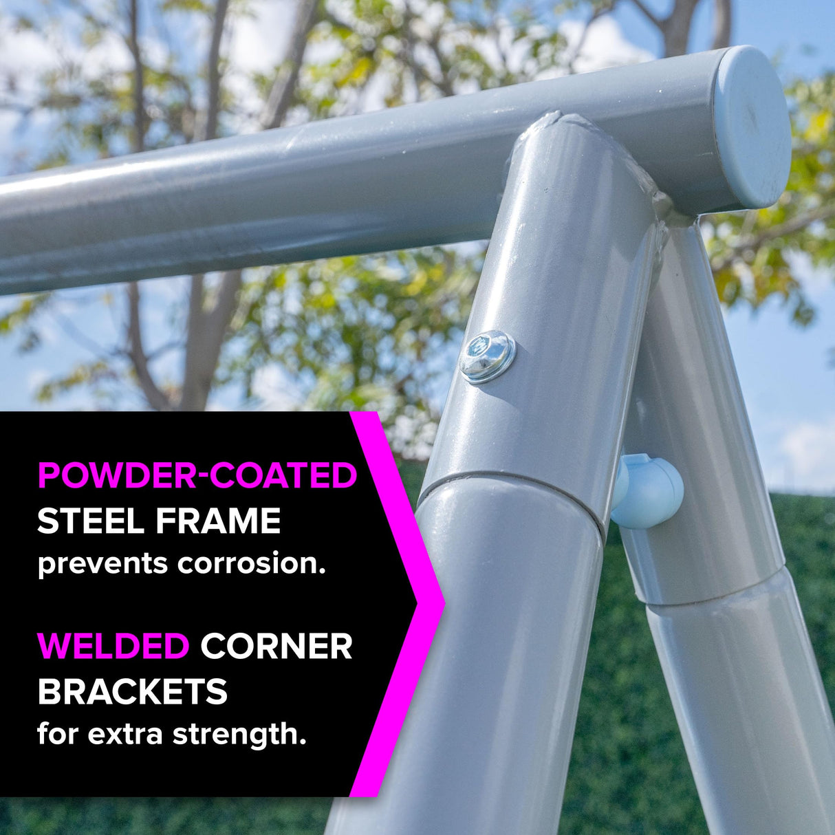 Sportspower Shooting Star Metal Swing Set w/ 2 LED Swings, Padded Saucer Swing with LED Light up Tent and 5' Double Wall Blow Molded Slide Sportspower