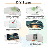 EOBROMD Framed Paint by Numbers Kits for Adults Bus in Forest, DIY UFO Acrylic Paint by Number on Stretched Canvas, Painting Kits Adults Oil Paint by Numbers for Home Decor 12x16inch EOBROMD