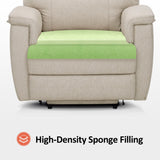MCombo Power Lift Recliner Chair with Massage and Dual Heating, Adjustable Headrest, Extended Footrest for Elderly People, Fabric R7605 (Beige) MCombo
