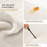 YITAHOME 78" Sectional Sofa Couch with Removable Ottoman, Cat-Scratch-Proof Fabric Sofa for Living Room Apartment, L-Shaped Sofa with 2 Cylinder Neck Pillows and Storage Pocket, Beige YITAHOME