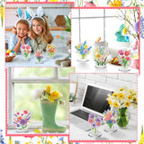 Kosiz 9 Pcs Diamond Painting Table Decorations Spring Wildflower Diamond Art Kits for Adults Double Sided Acrylic Flower Centerpieces Sign for Tabletop Beginner DIY Crafts Gifts Home Party Decor Kosiz