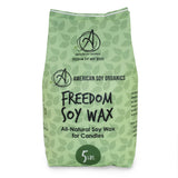 American Soy Organics Freedom Soy Wax Beads for Candle Making - Natural Candle Making Supplies - Paraffin-Free, Beeswax-Free Candle Wax for Container Candles, Tealights and Wax Melts, 5 lbs American Soy Organics