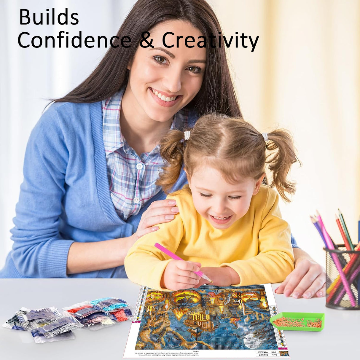 Gearock Diamond Art Kits for Adults, Halloween Pumpkin Easy DIY Beginners 5D Diamond Painting Kits for Room Bedroom Living Room Bathroom Wall Decor 16x12 Inch Gearock