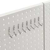 Amazon Basics Rectangular Metal Pegboard Kit for Wall Storage, Rust and Scratch Resistant, 48-Piece, Gray Amazon Basics