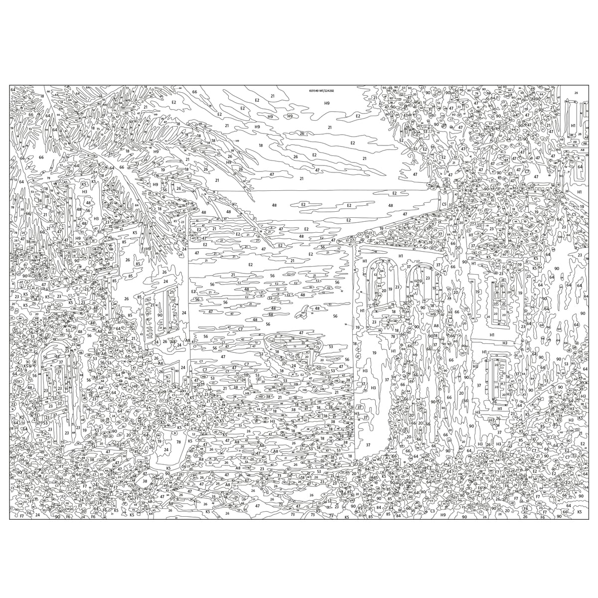 Ravensburger CreArt Mediterranean Landscape Paint by Numbers Kit for Adults - Painting Arts and Crafts for Ages 14 and Up Ravensburger