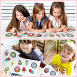 Motipuns 48 Sets Summer Dessert Arts Crafts Coloring Magnets Kits for Fridge Kids Color Your Own Ice Cream Donut Cupcake DIY Magnetic Sweet Treat Crafts for Home Classroom Party Activities Motipuns