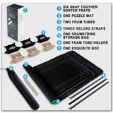 Rubber Jigsaw Puzzle Mat Roll Up,48.8X35 in 3000 2000 1500 1000 Pieces Puzzel Mats，Roll-Up Save Pad Trays for Sorting Board Glue Sheets and Frame Storage Accessories for Adults Pohxev