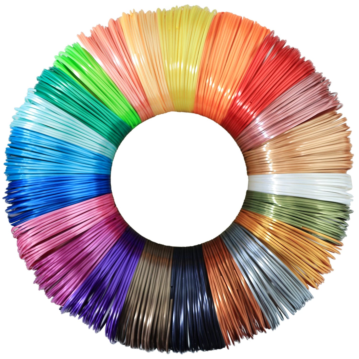 BBLIFE 22 Colors 1.75mm Silk Shiny PLA 3D Filament Refill, Each Color ...