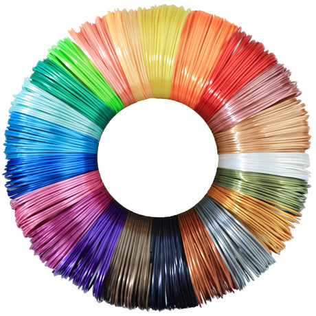 BBLIFE 22 Colors 1.75mm Silk Shiny PLA 3D Filament Refill, Each Color 4M, Total 88m Silk Luster PLA Printing Filament Sample Pack, Widely Support for All 1.75mm 3D Printer/3D Pen on Market Bblife