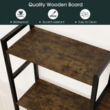 GRUSIGN Triple 4 Tier Book Shelf, Modern Bookcase Shelf, Freestanding Large Display Shelves for Living Room/Office/Garage, Stable Large Bookshelf with Storage for Books/Lego/Plants, Rustic Brown GRUSIGN