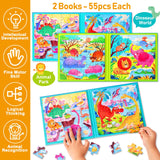 Magnetic Puzzles for Kids Ages 3-5, Two-Book Set, Dinosaur Animal Jigsaw Puzzle Magnet Books Travel Games Montessori Preschool Learning Activities Toddler Toys for 3 4 5 6 Year Old Boys Girls Hieoby