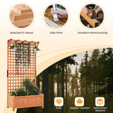 Giantex Raised Garden Bed with Trellis & Roof, 72.5" Wooden Garden Bed, High Trellis for Plant Flower Climbing Pot Hanging, Indoor & Outdoor Planter Box for Yard, Garden, Balcony Giantex