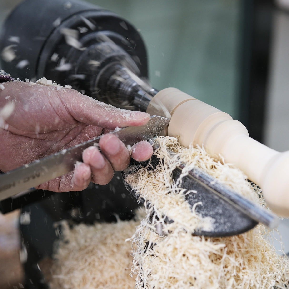 BMWOOD Cryo M2 HSS Diamond Parting Tool 3/16" with 12-1/2" Beech Handle for Woodturning Chisels BMWOOD