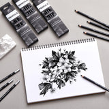 Geyoga 72 Pcs Professional Charcoal Pencils Soft, Medium and Hard for Drawing Charcoal Pencils for Art Painting Sketching Shading Drawing Blending Portrait Artists Students Back to School Gifts Geyoga