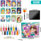 TNOONE Sand Art Kits for Kids,Crafts for Girls Ages 6-8,Princess DIY Creative Learning Toys,Ideal Gifts for Boys TNOONE