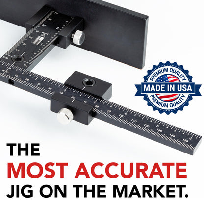 True Position Tools The Original Cabinet Hardware Jig - Made in USA - Most Accurate Tool for Knobs and Pulls - Hand Calibrated - WoodArtSupply