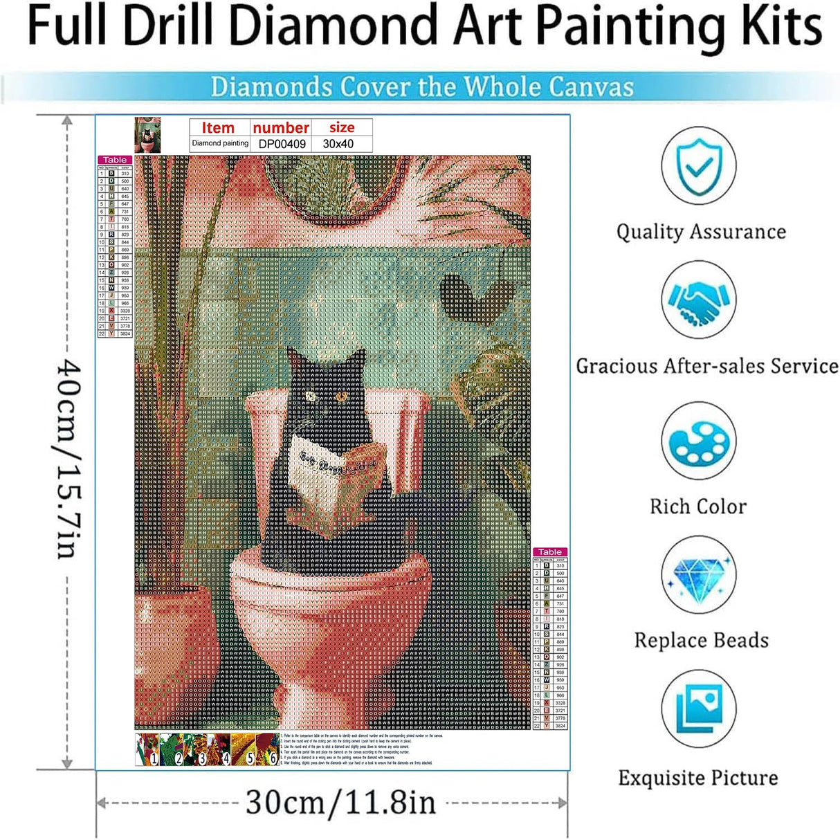 ARPADAMO Diamond Art Kits for Adults,5D Cat Diamond Painting DIY Black Cat Diamond Art Diamond Painting Kits for Adult,Round Full Drill Diamonds, Diamond Art Kits for Home Decor-12x16inch ARPADAMO