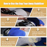 New brothread Tearaway Embroidery Stabilizer Backing for Caps and Hats - 4" x 100 Yd Roll - Heavy Weight 3oz New brothread