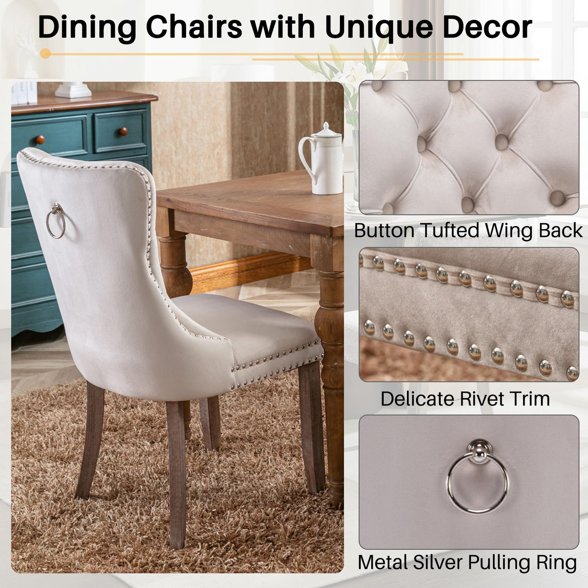 63"-94" Extendable Dining Table Set with 10 Beige Upholstered Chairs, 11 Piece Modern Oval Kitchen Table Set for 10 People, Space-Saving Expandable Dining Room Table Set with Wood Fluted Base Nimaolt