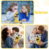 Little World Science Kits for Kids Beginner Microscope Kit with LED 100X 400X and 1200X Magnification Kids Educational Toy Birthday Halloween Little World