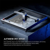 ACMER P2 Laser Engraver, 20W Output Laser Cutter, Laser Engraving Machine, CNC Laser Cutter and Engraver Machine Class 4 for Stainless Steel, Wood, Metal, Acrylic, Leather (P2 Laser 20W) ACMER