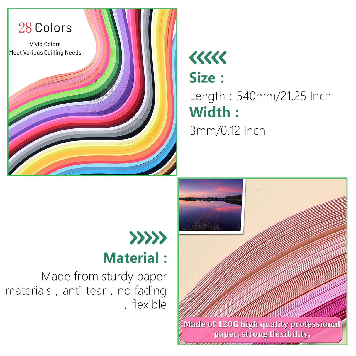 Paper Quilling Kits with 28 Colors 700 Strips 3MM Quilling Papers 6 Pcs Quilling Tool DIY Hub