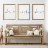 Heiple Set of 3 Framed Farmhouse Home Sweet Home Sign 11"x14" Above Bed Wall Decor for Bedroom Decor and Living Room Wall Art Wood Signs (Brown, 11''x14) Heiple