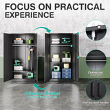 SISESOL Metal Storage Cabinets Locker with Locker Shelf, 72" Armoire Wardrobe Closet with Hanging Rod Storage Locker, Wardrobe Cabinet for Bathroom Storage Cabinet with Doors Lockers for Employees SISESOL