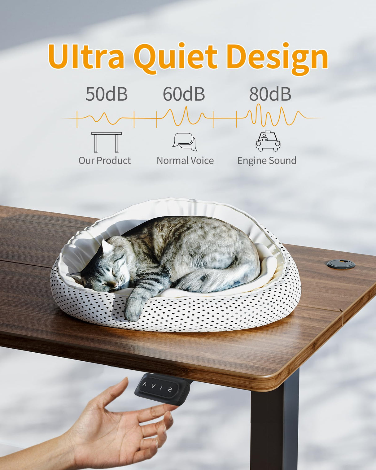 CubiCubi Electric Standing Desk, 55 x 24 Inches Height Adjustable Sit Stand Desk, Ergonomic Home Office Computer Workstation, Black Walnut CubiCubi