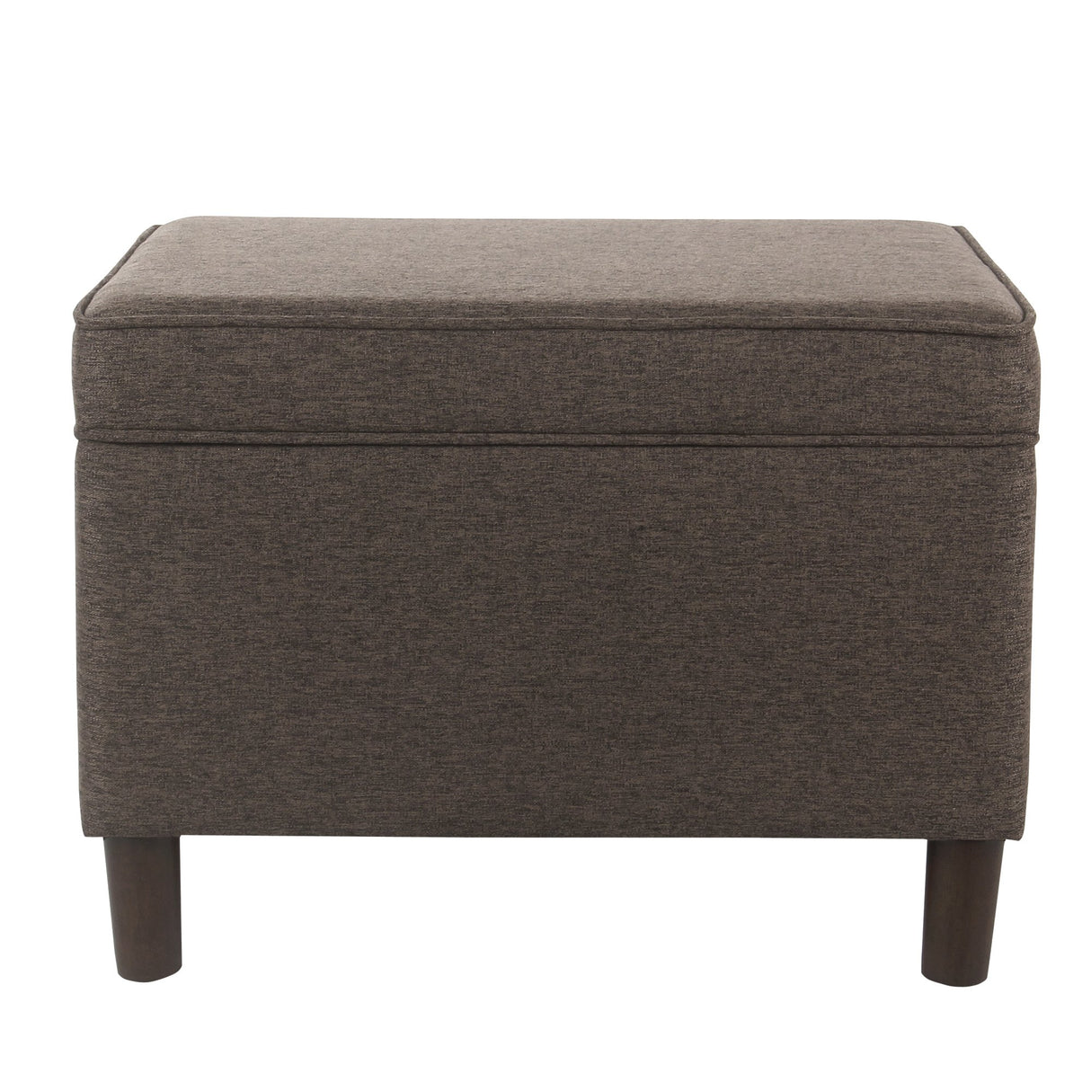 HomePop Home Decor | Dinah Collection Modern Storage Ottoman | Ottoman with Storage for Living Room & Bedroom (Chocalate Brown) HomePop