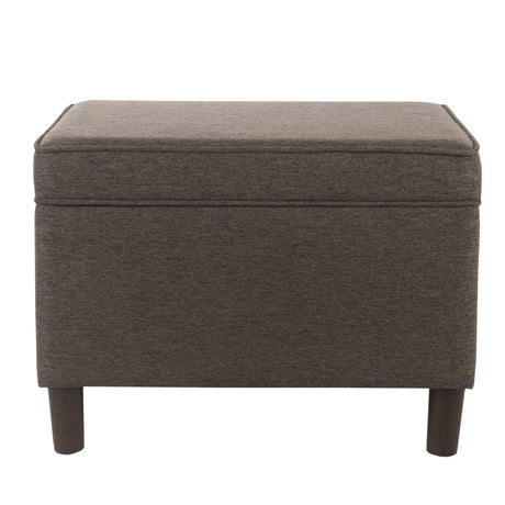 HomePop Home Decor | Dinah Collection Modern Storage Ottoman | Ottoman with Storage for Living Room & Bedroom (Chocalate Brown) HomePop