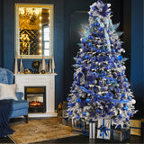 Wironlst Christmas Ball Ornaments - 30pcs Shatterproof Plastic Christmas Ornaments Hanging Ball Decorations for Xmas Tree, Holiday, Wedding, Party (Multi-Size, Blue) Wironlst