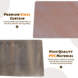 Domi Outdoor Clear Panel Curtain, 18 Oz Vinyl Curtains Weatherproof with Rustproof Grommets, Transparent Heavy Duty PVC Tarp Cover for Gazebo, Pergola, Patio Winter Protection(8'H x 16'W, Brown) domi outdoor living