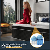 Ruoysun Full Size Mattress, 10 inch Full Size Mattress in a Box, Cooling and Breathable Medium Firm Full Hybrid Mattresses with Gel Memory Foam and Pocket Springs, CertiPUR-US Certified Ruoysun