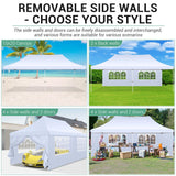 COBIZI 10x20 Pop Up Canopy with 6 Sidewalls,Waterproof Instant Party Tents for Weddings & Parties, Easy Up Commercial Canopy Tent,UPF 50+ UV Protection, 3-Height Adjustable Frame & 4 Sandbags (White) COBIZI