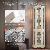 CKEASEAN Corner Curio Cabinet, 70.5" H Lighted Glass Display Case with 5 Adjustable Tempered Glass Shelves, Light Bulb Included, Wine Cabinet Rack for Bar and Liquor Storage (White) CKEASEAN