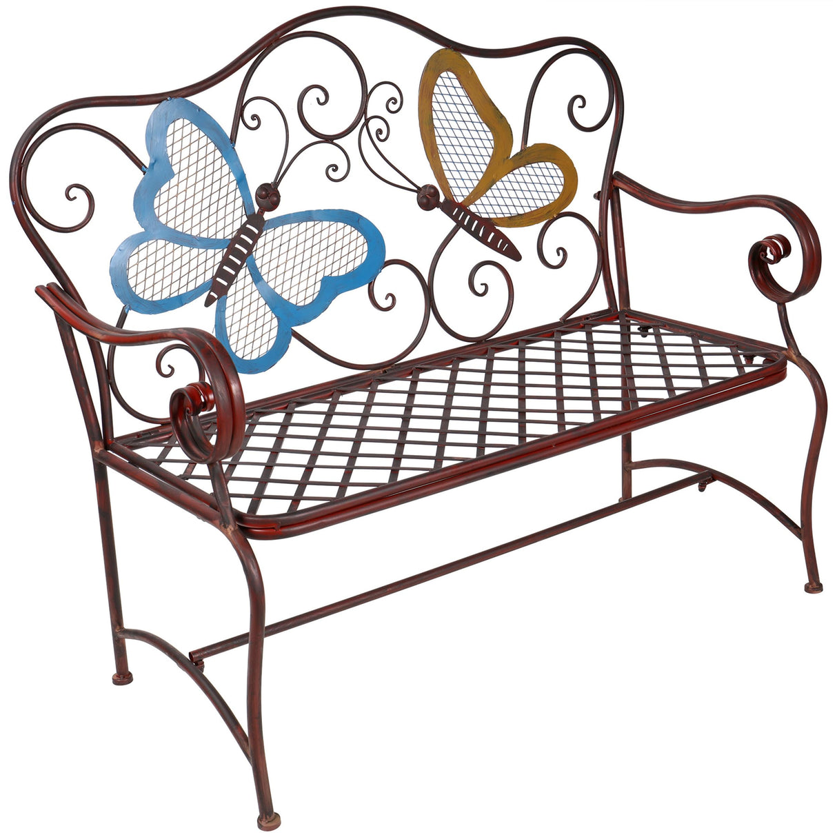 Alpine Corporation 45" x 23" Outdoor 2-Person Butterfly Garden Bench Alpine Corporation