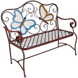 Alpine Corporation 45" x 23" Outdoor 2-Person Butterfly Garden Bench Alpine Corporation