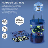 Discovery #MINDBLOWN DIY Terrarium Grow Kit, Fast-Growing Indoor Mini Garden, Create A Living Ecosystem, Includes Sand, Seeds, Potting Mix, Stones and More Discovery Kids