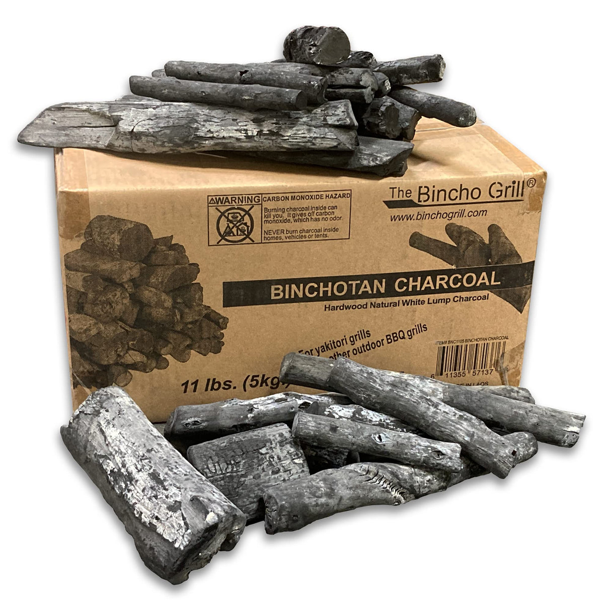 The Bincho Grill Binchotan Charcoal for Japanese BBQ 11lbs. Premium Hardwood High-Grade for Yakitori (11.00, Pounds) The Bincho Grill