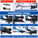 Muzata Upgraded Custom Cable Railing Crimping Tool Hydraulic Crimper Hydraulic Crimping Tool for 1/8" 5/32" 3/16" Stainless Steel Cable Railing Kit Wire Rope Swaging Kit with Wire Cutter CT01 Muzata