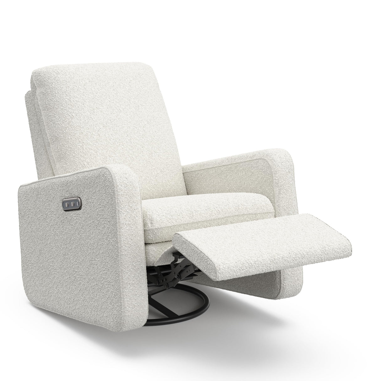 Graco Teddi Power Recliner Swivel Glider (Ivory Boucle) – Electronic Power Recline, USB-A & USB-C Charger, Premium Cushioning & Comfort Graco