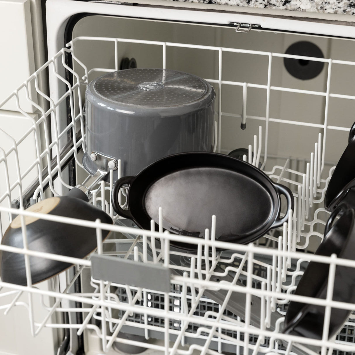 Oval Au Gratin Baking Dishes for Oven Safe and Microwave Cooking and Baking, 4 Pc. Dish Set, Heat Resistant Ceramic with Handles for Serving, Small Mini Casserole Dish, 8” x 5”, 16 oz, Matte Black Home Beets