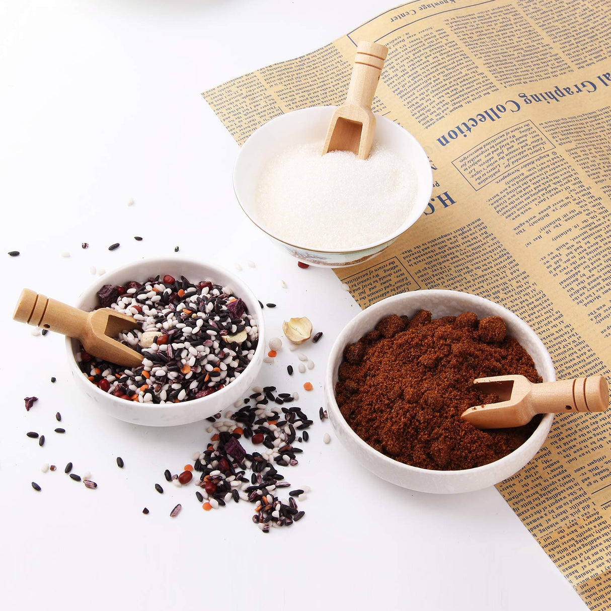 30PCS Mini Wooden Spoon, Mini bath Salt Spoon, Wooden Candy Spoon, Washing Powder Spoon Spoon Set Baby Spoon（3 inches long）by Sansheng sansheng